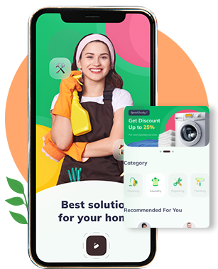  Home cleaning services app design 