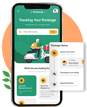  parcel delivery app design for a shipping company 